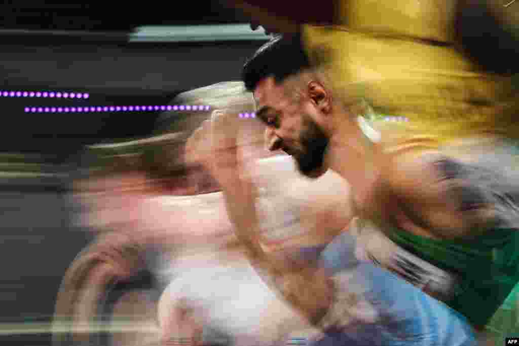 Bangladesh's Imranur Rahman competes in the Men's 60m heats during the Indoor World Athletics Championships in Glasgow, Scotland.