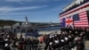 Presiden AS Joe Biden, Perdana Menteri Australia Anthony Albanese dan Perdana Menteri Inggris Rishi Sunak menghadiri peresmian kemitraan Australia - United Kingdom - U.S. (AUKUS) di Pangkalan Angkatan Laut Point Loma, California, 13 Maret 2023. (Foto: Leah Millis/Reuters)