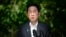 Japan's Prime Minister Fumio Kishida speaks during a joint news conference with US President Joe Biden and South Korea's President Yoon Suk Yeol on Aug. 18, 2023, at Camp David, the presidential retreat, near Thurmont, Md. 
