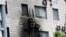 A fire at the Changfeng Hospital, in Beijing, China, left scars both inside and outside of the building, April 19, 2023. 