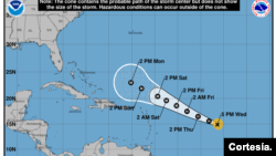 Lee se fortaleció hasta convertirse en huracán. NHC