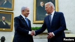 Shugaban Amurka Joe Biden Da Benjamen Netanyahu