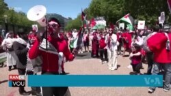 Manifestan Pro-Palestin Pwoteste Devan Lamezonblanch Kont Politik Etazini Vizavi Izrayèl 