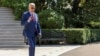 FILE - President Joe Biden walks toward the South Lawn of the White House as he departs on travel to Wilmington, Delaware, in Washington, Aug. 2, 2024. 