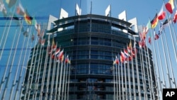 ساختمان پارلمان اروپا در شهر استراسبورگ، فرانسه.