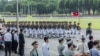 台湾陆军官校（Whampoa Military Academy）举行百年校庆。（台湾总统府提供）