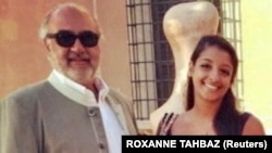 British-Iranian environmentalist Morad Tahbaz and daughter Tara Tahbaz pose in this file picture obtained from social media. (Roxanne Tahbaz/via Reuters)