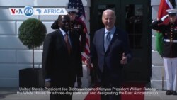 VOA60: Kenyan President Ruto is welcomed to the US by President Biden, and more