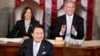 El presidente de Corea del Sur, Yoon Suk Yeol, en la Cámara de Representantes de EEUU se dirige a una sesión conjunta del Congreso, el 27 de abril de 2023, en Washington.