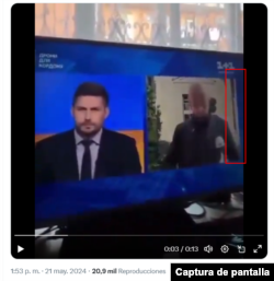 Detalle del borde del recuadro editado en el clip viral.