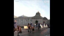 丹麦卫队为王室继位仪式进行排练 