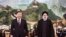 FILE - Visiting Iranian President Ebrahim Raisi walks with Chinese President Xi Jinping after reviewing an honor guard during a welcome ceremony at the Great Hall of the People in Beijing, Feb. 14, 2023. (Xinhua via AP)