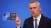 NATO Secretary General Jens Stoltenberg speaks during a media conference ahead of a meeting of NATO defense ministers at NATO headquarters in Brussels on February 13, 2023.