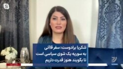 شکریا برادوست: سفر قاآنی به سوریه یک شوی سیاسی است تا بگویند هنوز قدرت داریم