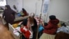 Palestinian children suffering from malnutrition receive treatment at a health care center in Rafah in the southern Gaza Strip on March 5, 2024.