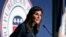 FILE - Former U.N. Ambassador and former South Carolina Governor Nikki Haley speaks during the Iowa Republican Party's Lincoln Dinner in West Des Moines, Iowa, June 24, 2021.