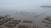 FILE - A flood-affected area in North Pyongan province, North Korea, near the border with China, is shown in this undated photo released July 31, 2024, by North Korea's official Korean Central News Agency. 