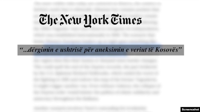 Citim nga artikulli i revistës së gazetës Nju Kork Tajms mbi presidentin serb, Aleksandar Vucic