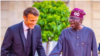 Shugaba Macron, hagu, da Shugaba Tinubu, dama (Hoto: Dada Olusegun)