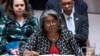 FILE—United States Ambassador and Representative to the United Nations Linda Thomas-Greenfield addresses members of the U.N. Security Council before voting during a meeting on non-proliferation of nuclear weapons, April 24, 2024 at United Nations headquarters. 