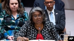 Ambasaderi Linda Thomas-Greenfield uhagarariye Amerika muri ONU.