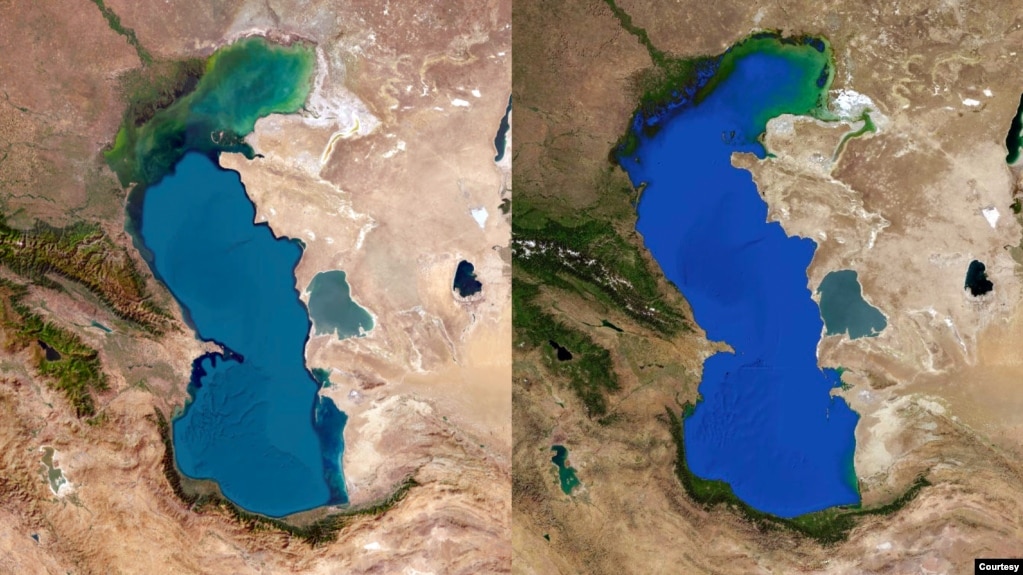  دریای خزر در حال «آب رفتن» است. تصویر از آرشیو