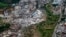 An aerial view shows damaged buildings in the aftermath of a tornado in Guangming Village of Zhongluotan Town, Baiyun District, Guangzhou, south China's Guangdong Province, April 28, 2024.