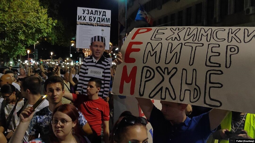 Protest "Srbija protiv nasilja" održan je 17. put u Beogradu (FoNet)