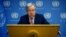 Foto Achiv: Sekrete-Jeneral Nasyonzuni Antonio Guterres nan katye jeneral LONU, 27 Jiye, 2023. 