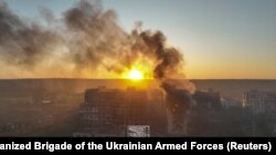 Украинский Бахмут практически полностью разрушен в результате многомесячных боев, 21 мая 2023 года