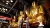 Buddhists monks clean Buddha statues ahead of the upcoming birthday of Buddha on May 15, at the Jogye temple in Seoul, South Korea, Tuesday, May 7, 2024. (AP Photo/Ahn Young-joon)