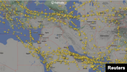 وضعیت پروازها در خاورمیانه