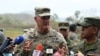 资料照片：美国太平洋司令部陆军司令查尔斯·弗林在接受媒体的采访。