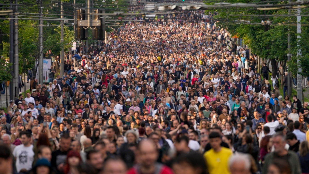 Thousands Protest Violence In Serbia As Authorities Reject Opposition Criticism Demands 5548