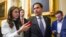 FILE - Sen. Marco Rubio, R-Fla., speaks with reporters as he walks, Feb. 28, 2024, at the Capitol in Washington. 