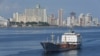 A ship from Russia's Baltic Fleet enters Havana's bay, in Havana, Cuba, July 27, 2024.