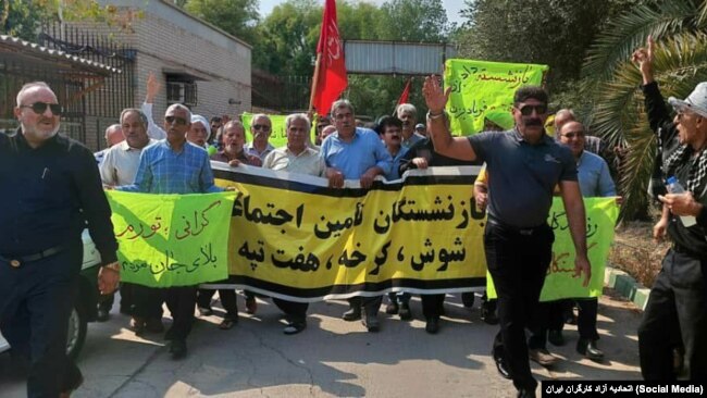 اعتراضات بازنشستگان تأمین اجتماعی در شوش، استان خوزستان؛ یک‌شنبه ۲۹ مرداد ۱۴۰۲