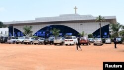 Gereja Pantekosta, di mana tas berisi alat peledak diidentifikasi di Lubaga Miracle Centre, di pinggiran Lubaga di selatan ibu kota Kampala, 3 September 2023.