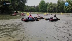 Belçika’da deniz bisikleti yarışları