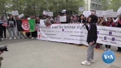 Afghans Protest in Paris During UN Conference in Doha, Qatar