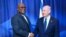 President Félix Tshisekedi na masolo na Ministre wa Yambo ya Israel Benjamin Netanyahu ntango ya Likita linenen lya ONU, na New York, Etats-Unis, 22 sanza ya libwa 2023. (Twitter/Présidemce RDC)