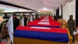Lễ tang các quân nhân Campuchia tử nạn trong vụ nổ kho đạn ở tỉnh Kampong Speu province, Cambodia; 28/4/2024.