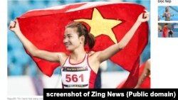 Nguyễn Thị Oanh của Việt Nam giành 3 huy chương vàng môn chạy trong kỳ SEA Games 32 ở Campuchia, 8 và 9/5/2023.