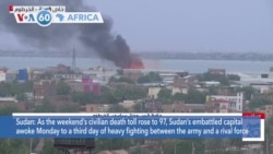 VOA60 Africa - Almost 100 Dead in Sudan Fighting