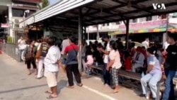 မြဝတီခရိုင်တွင်းတိုက်ပွဲတွေကြောင့် ထိုင်းဘက်ထွက်ပြေးလာသူဒုက္ခသည်များ
