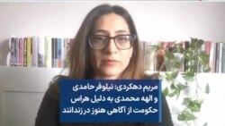 مریم دهکردی: نیلوفر حامدی و الهه محمدی به دلیل هراس حکومت از آگاهی هنوز در زندانند