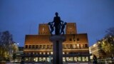 FILE - An exterior view of Oslo City Hall, the venue of the Nobel Peace Prize ceremony in Oslo, Dec. 9, 2021. For reasons that are not entirely clear, Nobel decided that the peace prize should be awarded in Norway and the other prizes in Sweden.