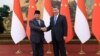 Presiden China Xi Jinping (kanan) menerima kunjungan Presiden terpilih Prabowo Subianto di Beijing, Senin sore (1/4) (courtesy: Kemhan RI). 