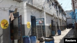 Blok sel-sel di Lembaga Pemasyarakatan Nasional terllihat kosong di Port-au-Prince, Haiti, 3 Maret 2024.