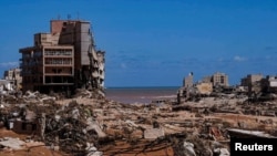 General view of Derna city, following a powerful storm and heavy rainfall hitting the country, in Libya, Sept. 13, 2023. 